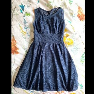 B Darlin navy blue lace dress